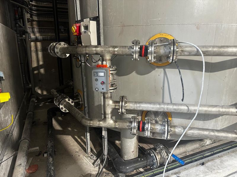 Stainless steel pipework manufactured and installed for the Drumaroad lime induction system