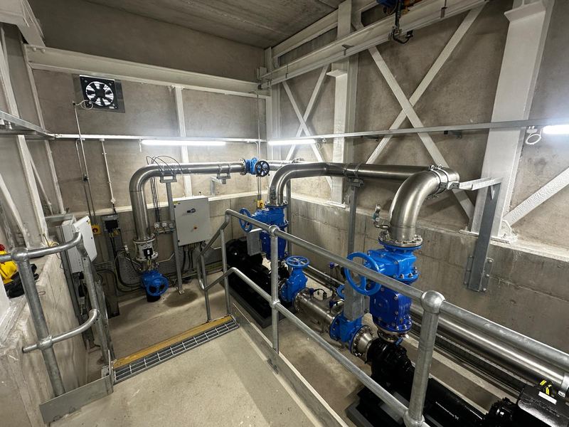 200mm stainless steel SCH10 pipework fabricated and installed at Killyclougher