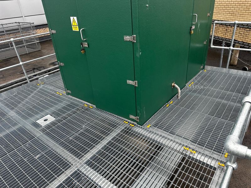 Fabricated stainless steel manifold pipework at Killyclougher water treatment site