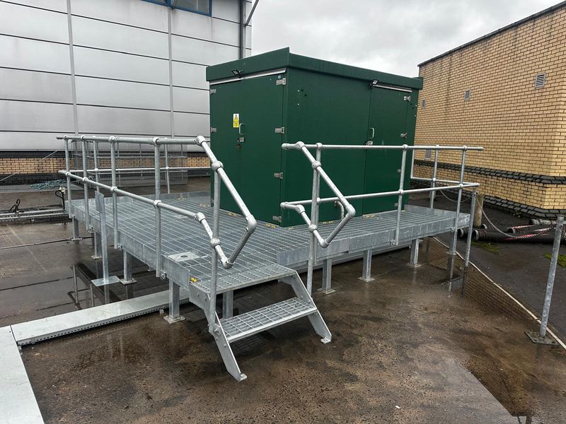 Stainless steel plant room pipework installation at Killyclougher
