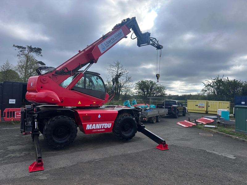 Manitou 2150 telehandler with full range of attachments